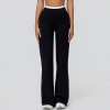 High-Waist Flare Yoga Pants (Contrast Waistband)  Product Description