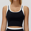 Contrast Trim Crop Tank Sports Bra