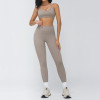 Halter Sports Bra & High-Waist Full-Length Leggings Set