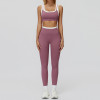 Contrast Trim Sports Bra & High-Waist Leggings Set