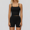 Square-Neck Cami Top & High-Waist Biker Shorts Set