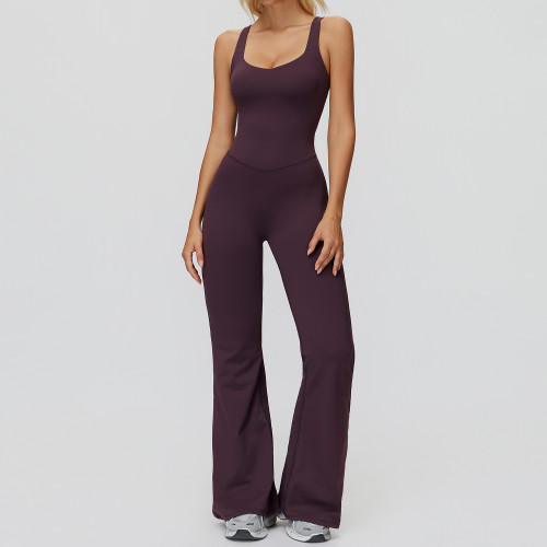 SculptFlex Flared-Leg One-Piece Jumpsuit