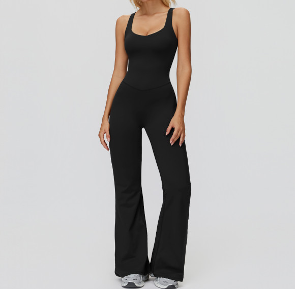 SculptFlex Flared-Leg One-Piece Jumpsuit