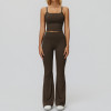 Square-Neck Cami Top & High-Waist Flare Pants Set