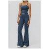 Square-Neck Cami Top & High-Waist Flare Pants Set