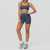 BlushMove Scoop-Neck Sports Bra & High-Waist Biker Shorts Set