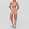 BlushMove Scoop-Neck Sports Bra & High-Waist Biker Shorts Set