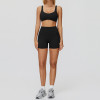 BlushMove Scoop-Neck Sports Bra & High-Waist Biker Shorts Set