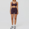 BlushMove Scoop-Neck Sports Bra & High-Waist Biker Shorts Set