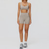 BlushMove Scoop-Neck Sports Bra & High-Waist Biker Shorts Set