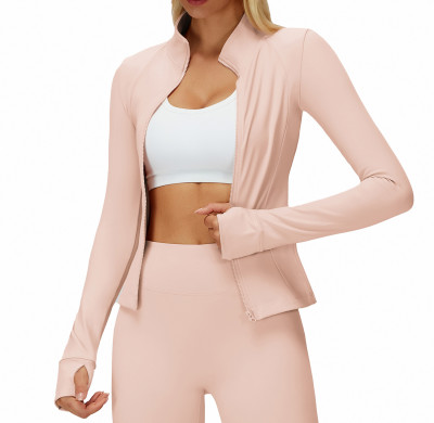 Zip-Up Mock Neck Sculpt Jacket & High-Waist Leggings Set