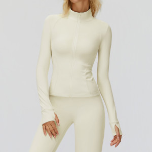 Zip-Up Mock Neck Sculpt Jacket & High-Waist Leggings Set