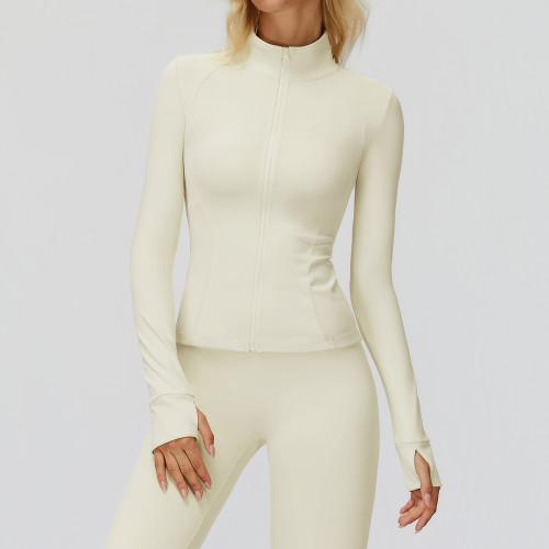 Zip-Up Mock Neck Sculpt Jacket & High-Waist Leggings Set