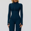 Zip-Up Mock Neck Sculpt Jacket & High-Waist Leggings Set