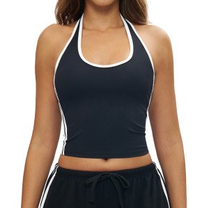 HaloTrim Halter Performance Crop Tank