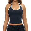 HaloTrim Halter Performance Crop Tank