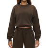 CozyLine Cropped Sweatshirt & Drawstring Jogger Set