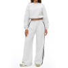 EasyTrack Cropped Sweatshirt & Wide-Leg Jogger Set