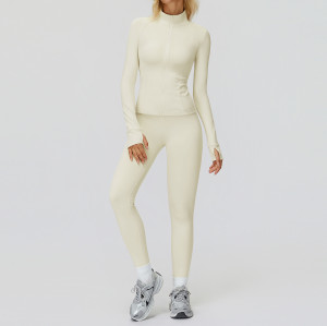 Zip-Up Sculpt Training Jacket + High-Waist Leggings Set