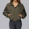 CityBreeze Cropped Zip-Up Bomber Jacket