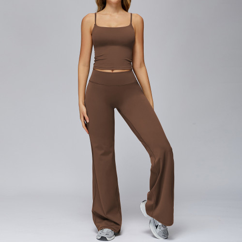 Square-Neck Sculpt Camisole + Wide-Leg Pants Set