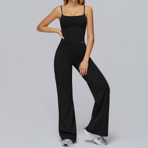 Square-Neck Sculpt Camisole + Wide-Leg Pants Set