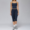 Strappy Crop Cami + High-Waist Capri Leggings Set