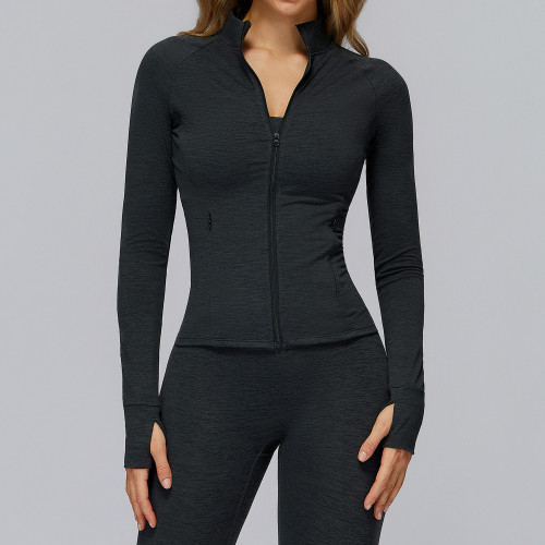 Full-Zip Sculpt Jacket with Thumbholes