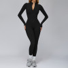 Long Sleeve Half-Zip Sculpting Jumpsuit