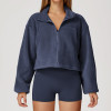 Cropped Zip-Up Fleece Jacket