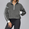 Cropped Half-Zip Fleece Pullover