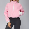Cropped Half-Zip Fleece Pullover