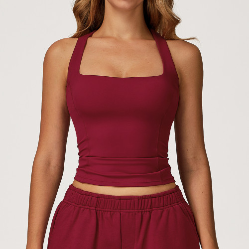 Square-Neck Sculpt Tank Top
