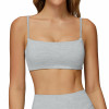 Minimal Strap Straight-Neck Sports Bra