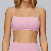 Minimal Strap Straight-Neck Sports Bra