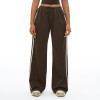 Relaxed Side-Stripe Wide-Leg Jogger Pants
