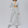 3-Piece Seamless Zip-Up Active Set (Jacket + Bra + High-Waist Leggings)