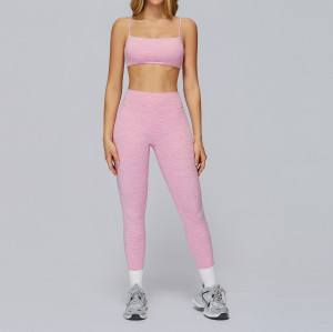 Minimal Strap Sports Bra & High-Waist Leggings Set