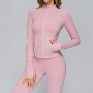 Wholesale ZipContour Long Sleeve Jacket & High-Waist Leggings Set - Custom OEM & ODM Activewear Solutions for Global Brands, Sourcing Agents, and Retailers in the Fitness Industry
