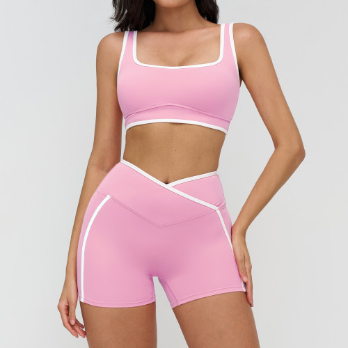 OEM & ODM Cross-Border Nude Fitness Yoga Set for Women - Tight Color-Matched Casual Sports Outfit for Outdoor Running, Fitness & Yoga - Perfect for Wholesale & Sourcing Agents - Model 9528
