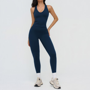 OEM & ODM Cross-Border Cloud Feeling Yoga Set for Women - I-shaped Back Tight Fit Sportswear for Outdoor Running, Exercising & Fitness - Perfect for Wholesale & Sourcing Agents - Model 9307