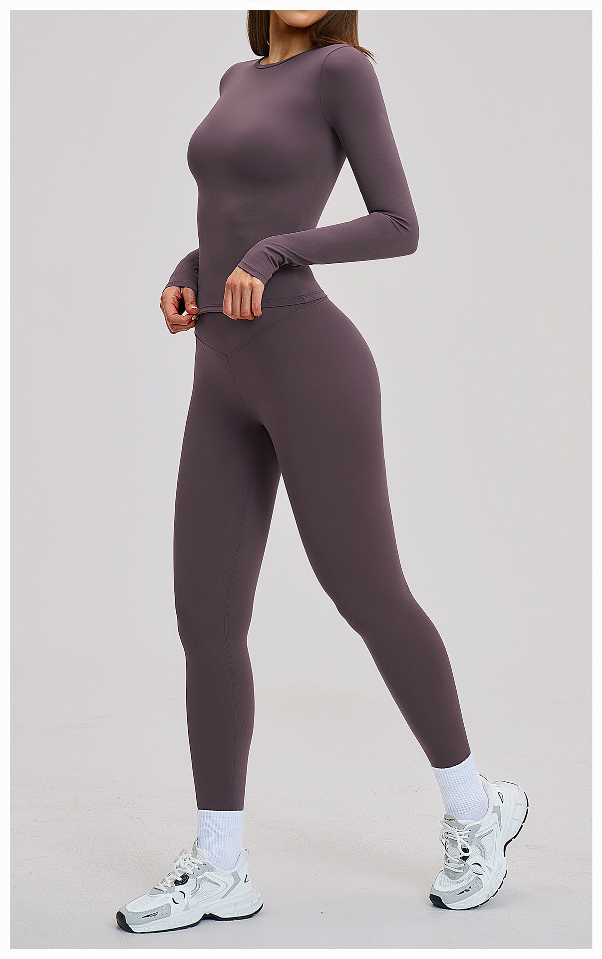 brushed yoga set wholesale