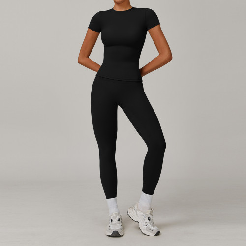 Zechuang Brushed High-Waisted Yoga Suit Set | OEM & ODM Women's Versatile Fitness Wear, Tight-Fitting Running Sports Suit for Activewear Manufacturers & Wholesalers