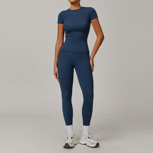 Zechuang Brushed High-Waisted Yoga Suit Set | OEM & ODM Women's Versatile Fitness Wear, Tight-Fitting Running Sports Suit for Activewear Manufacturers & Wholesalers