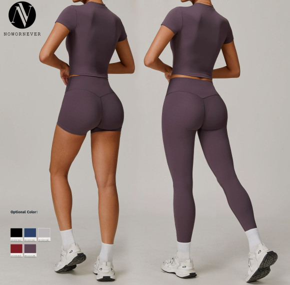 OEM & ODM Zechuang Brushed Yoga Suit Set - High-Waisted, Tight-Fitting Women's 8886 Versatile Yoga Fitness Wear & Running Sports Suit for Wholesale & Sourcing Agents