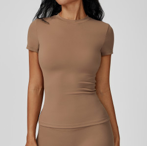 Zechuang Spring T-Shirt - Quick-Drying Yoga Wear, Short-Sleeved Fitness Top for Outdoor Running | OEM, ODM, Wholesale Sourcing Agents