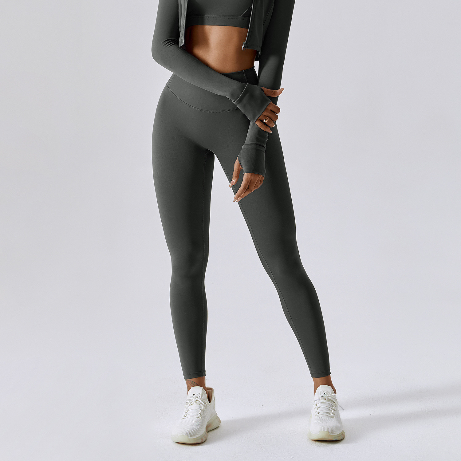 high-waisted gym pants