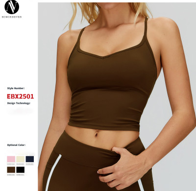 Premium Cross-Back Yoga Tank Top for Women - Seamless Feel for Outdoor Running & Fitness | OEM, ODM & Wholesale Activewear Manufacturer