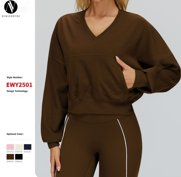 Hooded Sweatshirt, Warm and Windproof, Casual and Loose Fit, Outdoor Hiking and Running Sports Jacket 2501