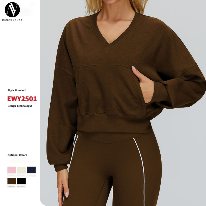 Hooded Sweatshirt, Warm and Windproof, Casual and Loose Fit, Outdoor Hiking and Running Sports Jacket 2501